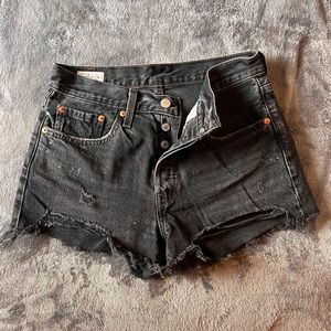 LEVIS 501 Jean Short - black distressed